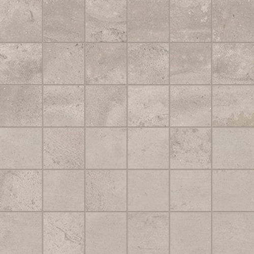 +One 2x2 Polished Porcelain Mesh Mosaic Tile in Greige