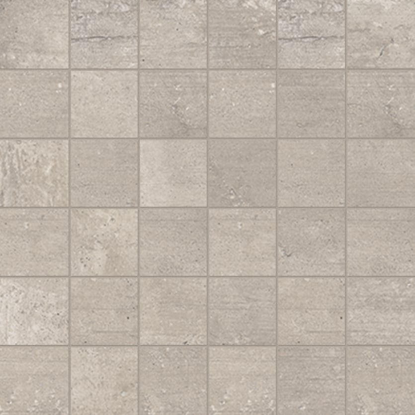 +One 2x2 Polished Porcelain Mesh Mosaic Tile in Greige