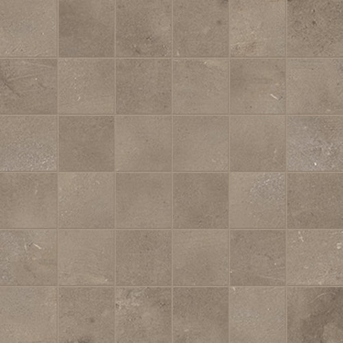 +One 2x2 Matte Porcelain Mesh Mosaic Tile in Mud