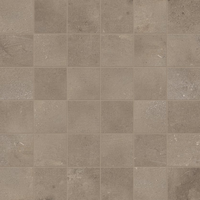 +One 2x2 Matte Porcelain Mesh Mosaic Tile in Mud