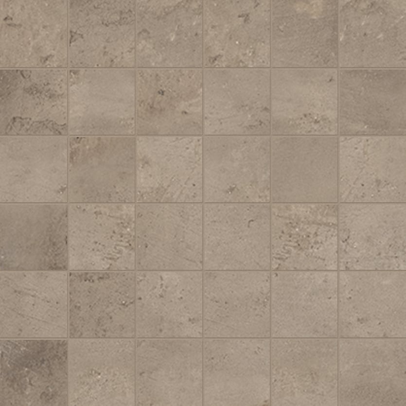 +One 2x2 Matte Porcelain Mesh Mosaic Tile in Mud