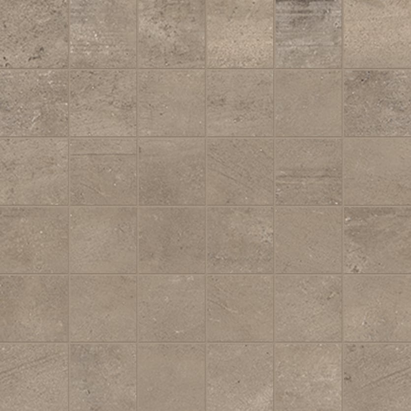 +One 2x2 Matte Porcelain Mesh Mosaic Tile in Mud