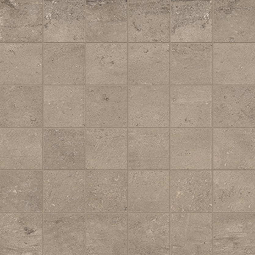 +One 2x2 Matte Porcelain Mesh Mosaic Tile in Mud