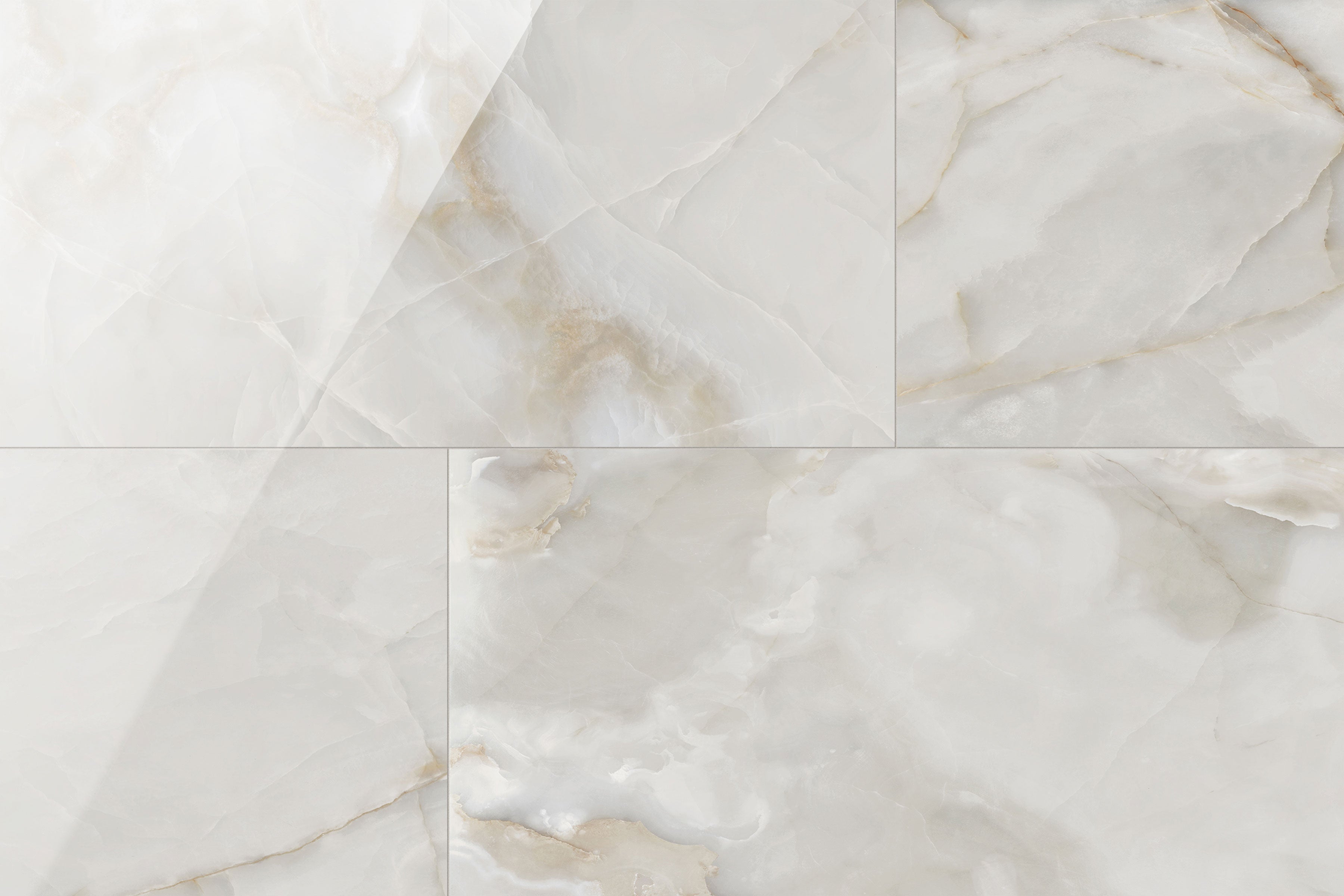 Onyx 24x48 Polished Porcelain Tile in Light Grey