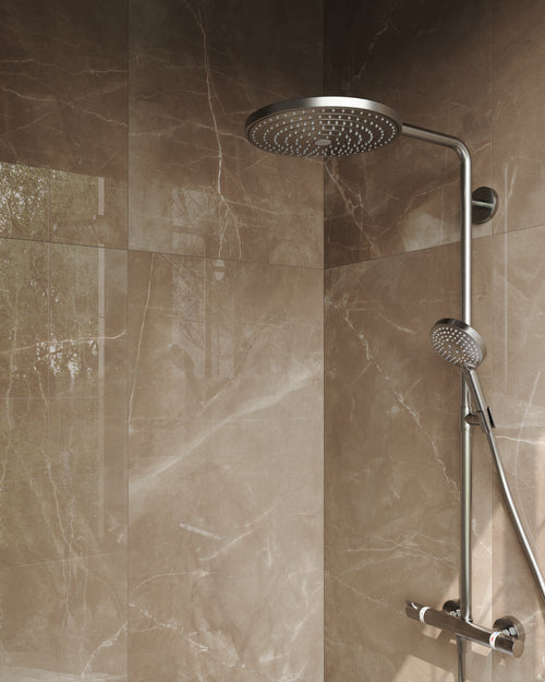 Luxury 24x48 Polished Porcelain Tile in Amani Bronze