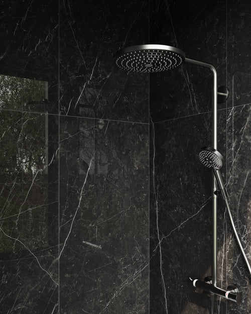 Luxury 24x48 Polished Porcelain Tile in Nero Marquina