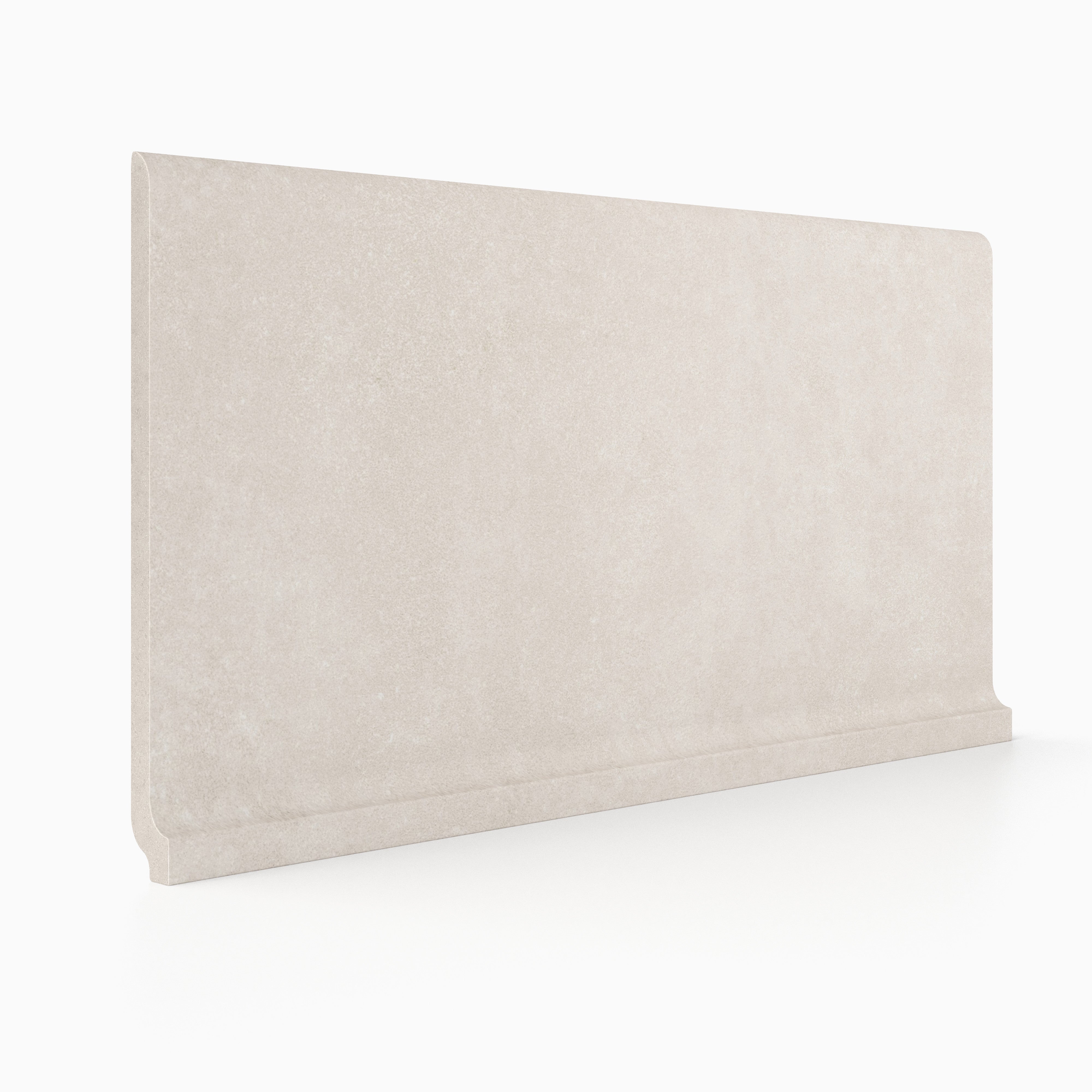 Plaster 2.0 6x12 Matte Porcelain Cove Base Tile in Ivory