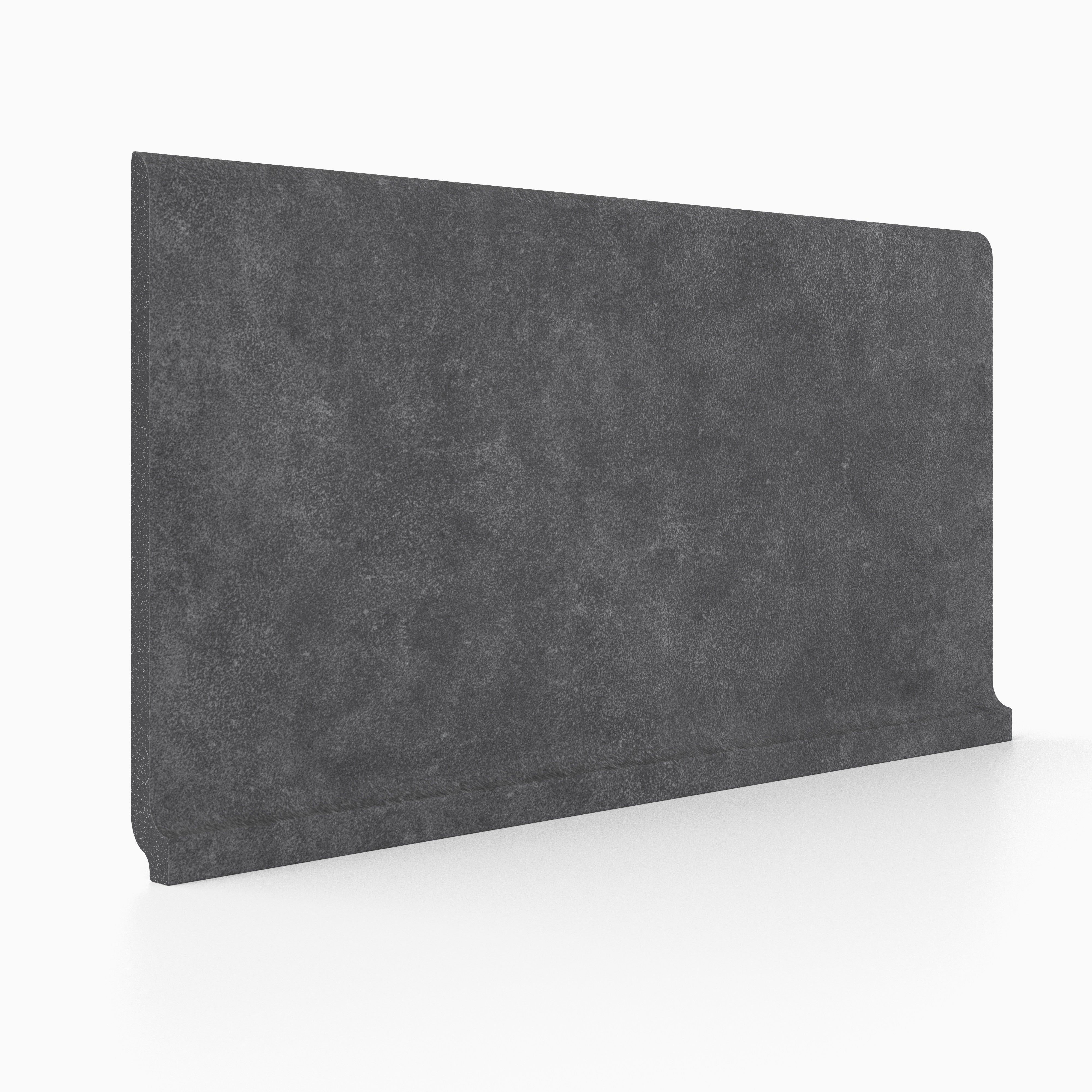 Plaster 2.0 6x12 Matte Porcelain Cove Base Tile in Midnight