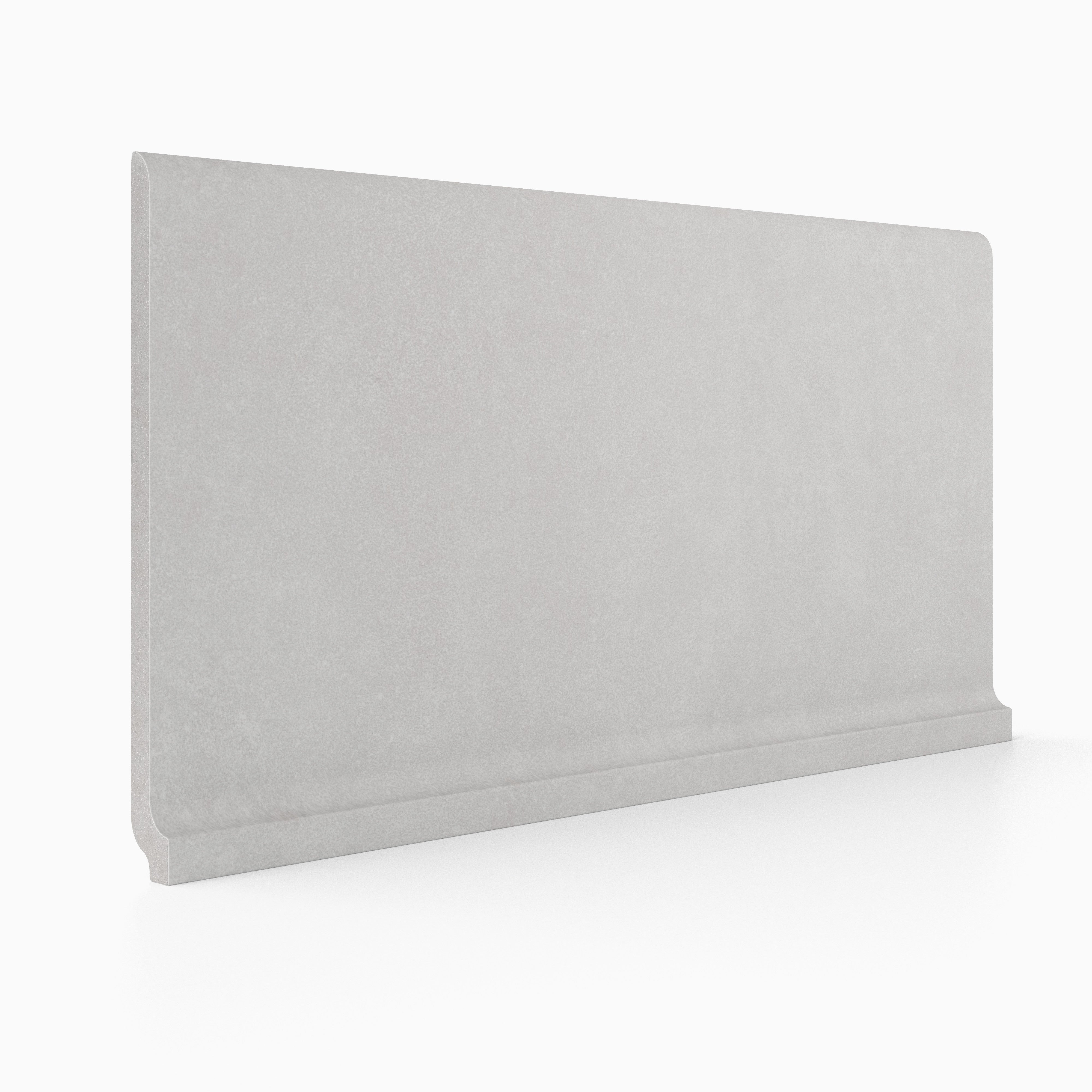 Plaster 2.0 6x12 Matte Porcelain Cove Base Tile in Silver Grey