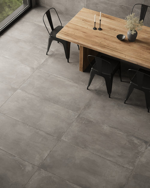 +One 24x48 Matte Porcelain Tile in Plumb