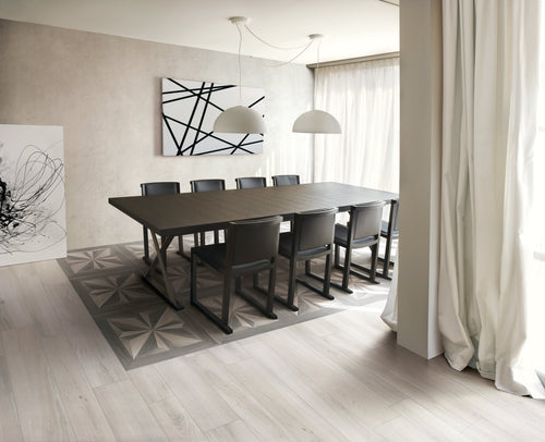 Mood Wood 6x36 Matte Porcelain Tile in White