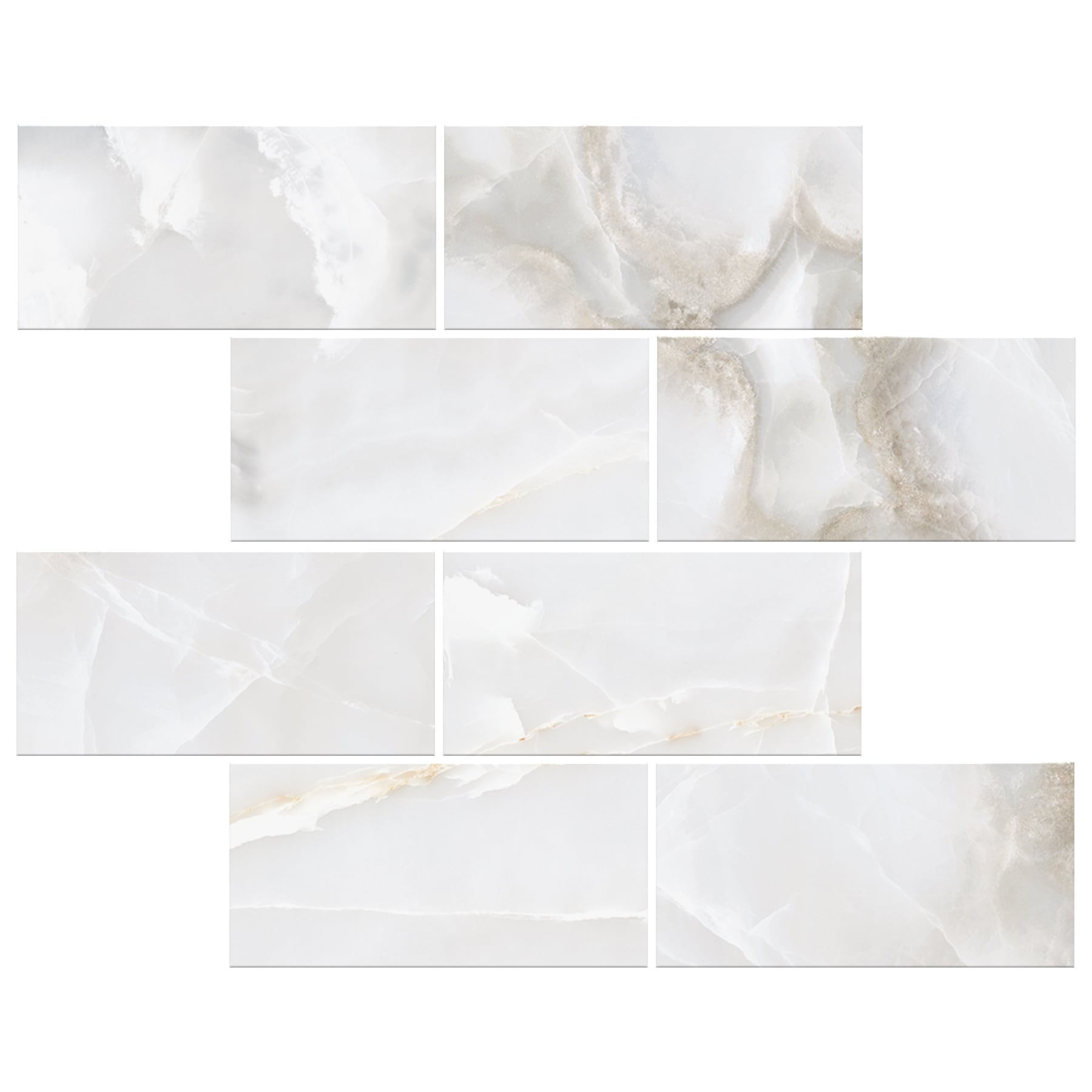 Onyx 3x6 Matte Porcelain Mesh Mosaic Tile in White